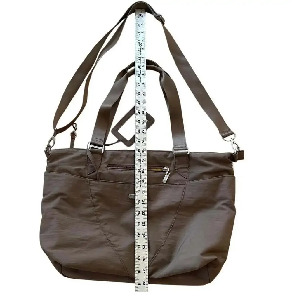 Baggallini Mushroom Brown Nylon Laptop 4249